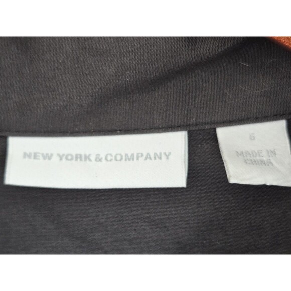 New York & Company Dress Womens 6 Trench Office Business Travel Tactical Belted - Picture 5 of 9